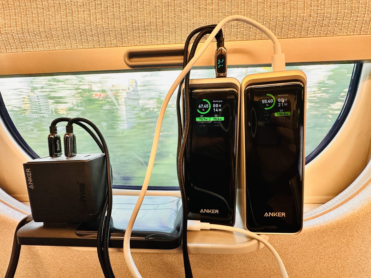 帰りの新幹線の中で